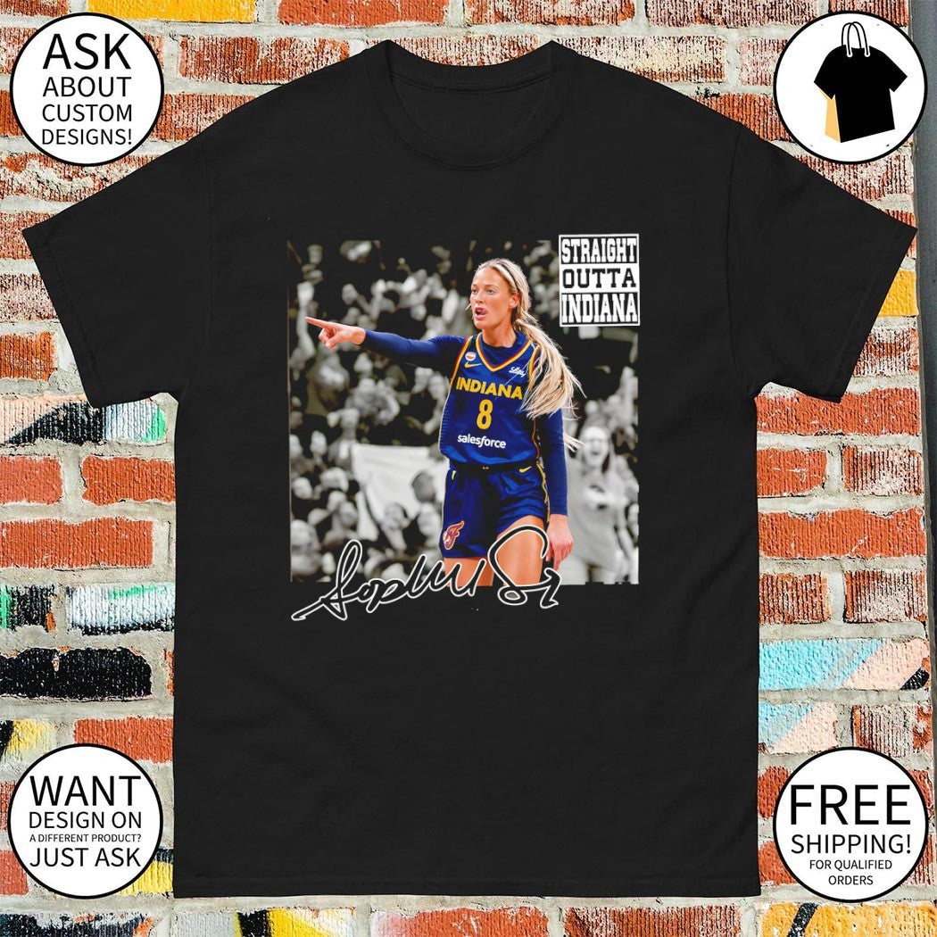 Sophie Cunningham point God Straight Outta Indiana - Adult & Kids T-Shirts, Sweatshirts & Hoodies apparel design preview 1