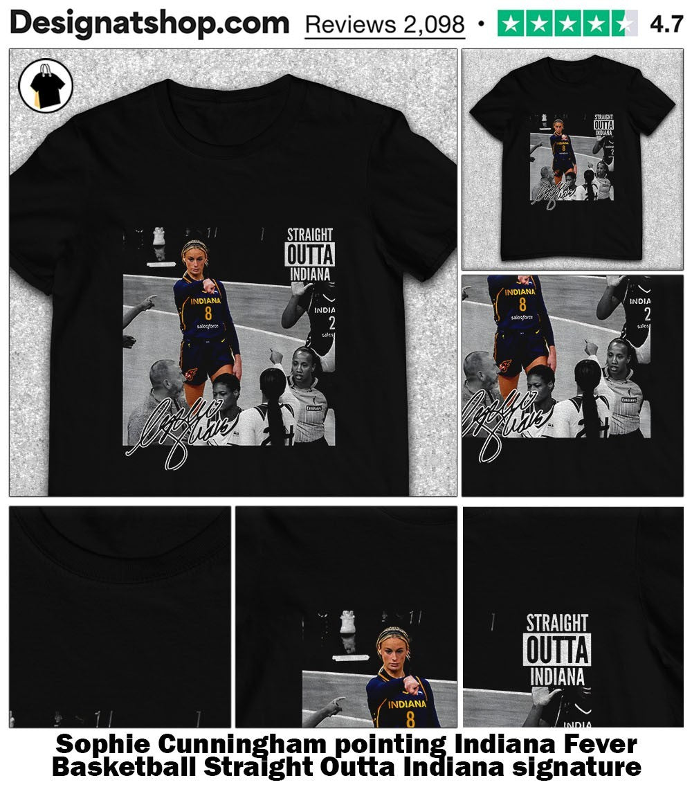 Sophie Cunningham pointing Indiana Fever Basketball - Adult & Kids T-Shirts, Sweatshirts & Hoodies apparel design preview 1