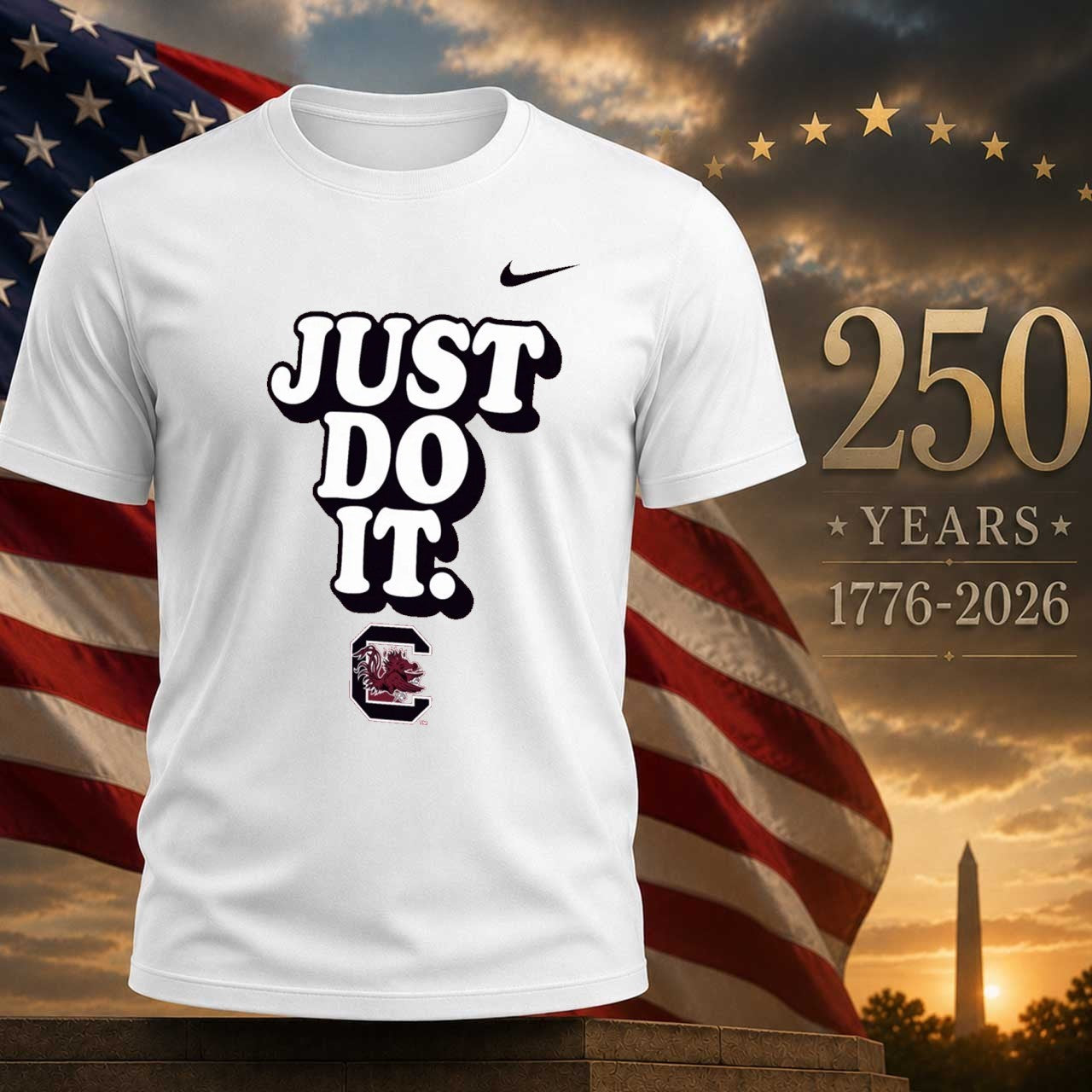 South Carolina Gamecocks Just Do It - Adult & Kids T-Shirts, Sweatshirts & Hoodies apparel design preview 1