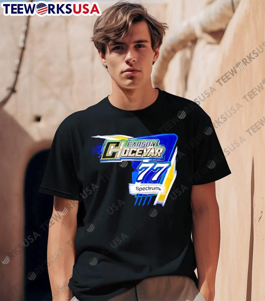 Spectrum Carson Hocevar 77 Racing - Adult & Kids T-Shirts, Sweatshirts & Hoodies apparel design preview 1