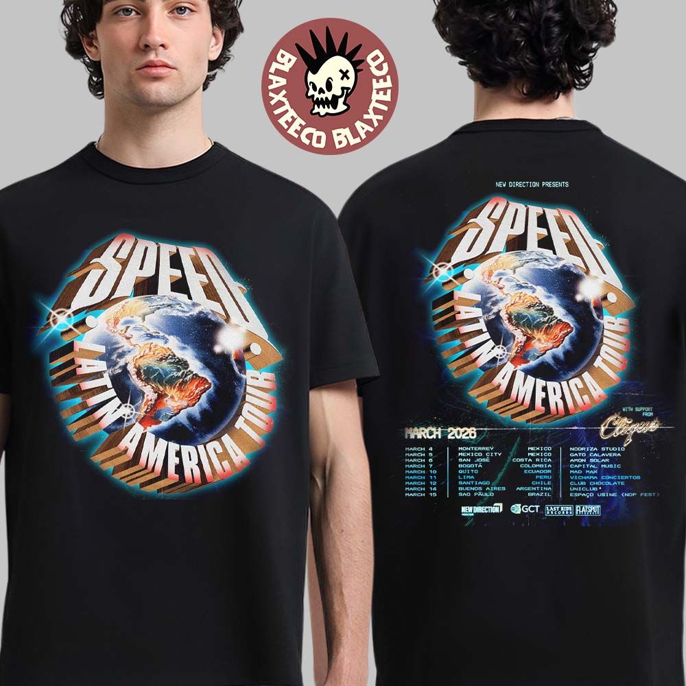 Speed Latin America Tour 2026 Schedule City Dates Two - Adult & Kids T-Shirts, Sweatshirts & Hoodies apparel design preview 1