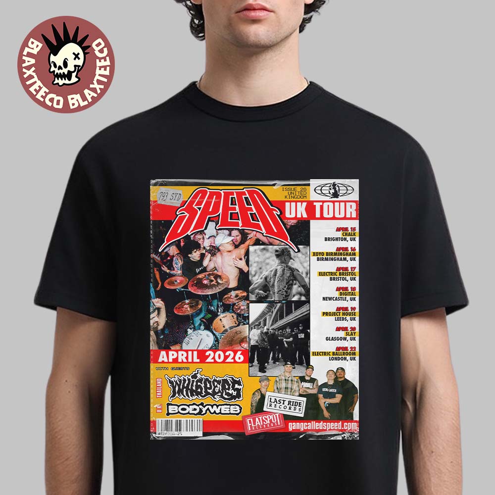 Speed UK Hard Core Tour April 2026 Flyer Poster - Adult & Kids T-Shirts, Sweatshirts & Hoodies apparel design preview 1