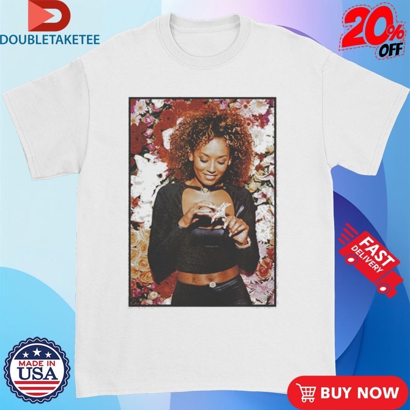 Spice Girls Mel B Floral Photo - Adult & Kids T-Shirts, Sweatshirts & Hoodies apparel design preview 1