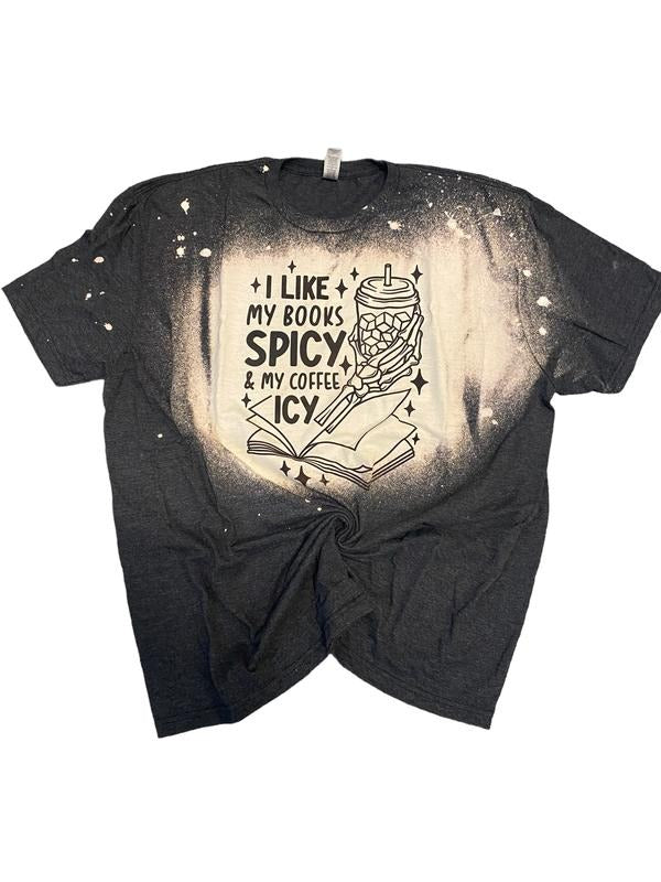 Spicy Book Icy Coffee Crew Neck - Adult & Kids T-Shirts, Sweatshirts & Hoodies apparel design preview 1