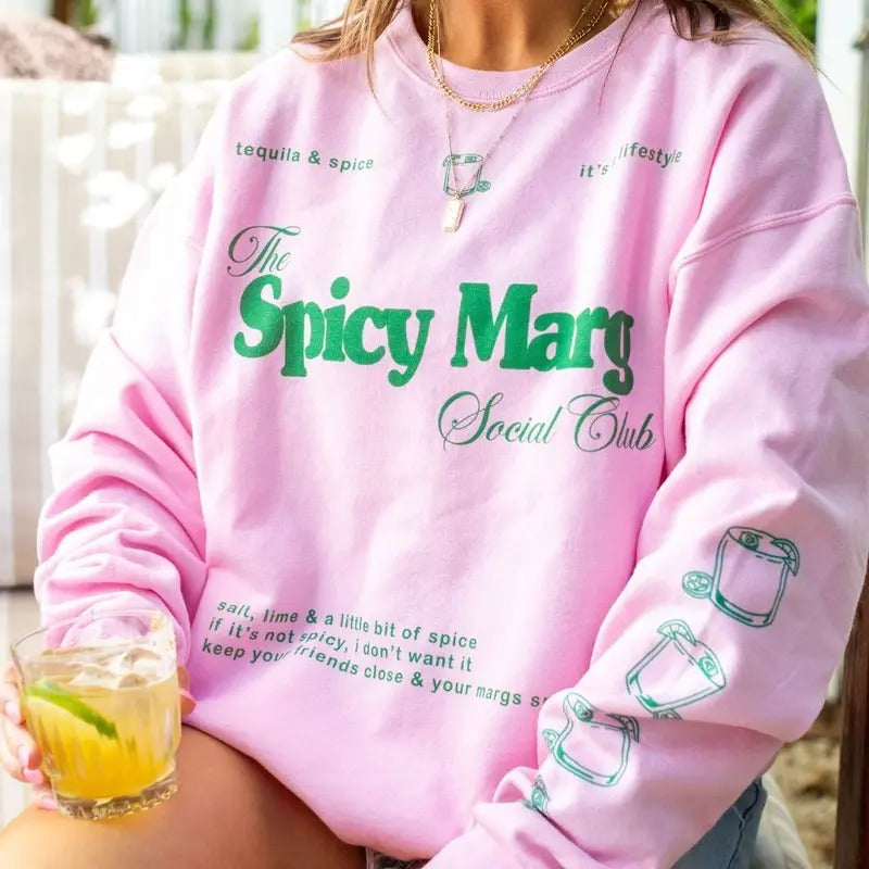 'Spicy Marg Social Club' - Adult & Kids T-Shirts, Sweatshirts & Hoodies apparel design preview 1