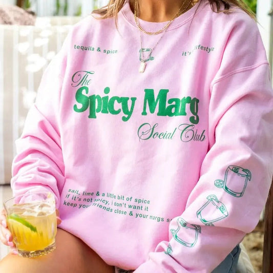 'Spicy Marg Social Club' - Adult & Kids T-Shirts, Sweatshirts & Hoodies apparel design preview 1