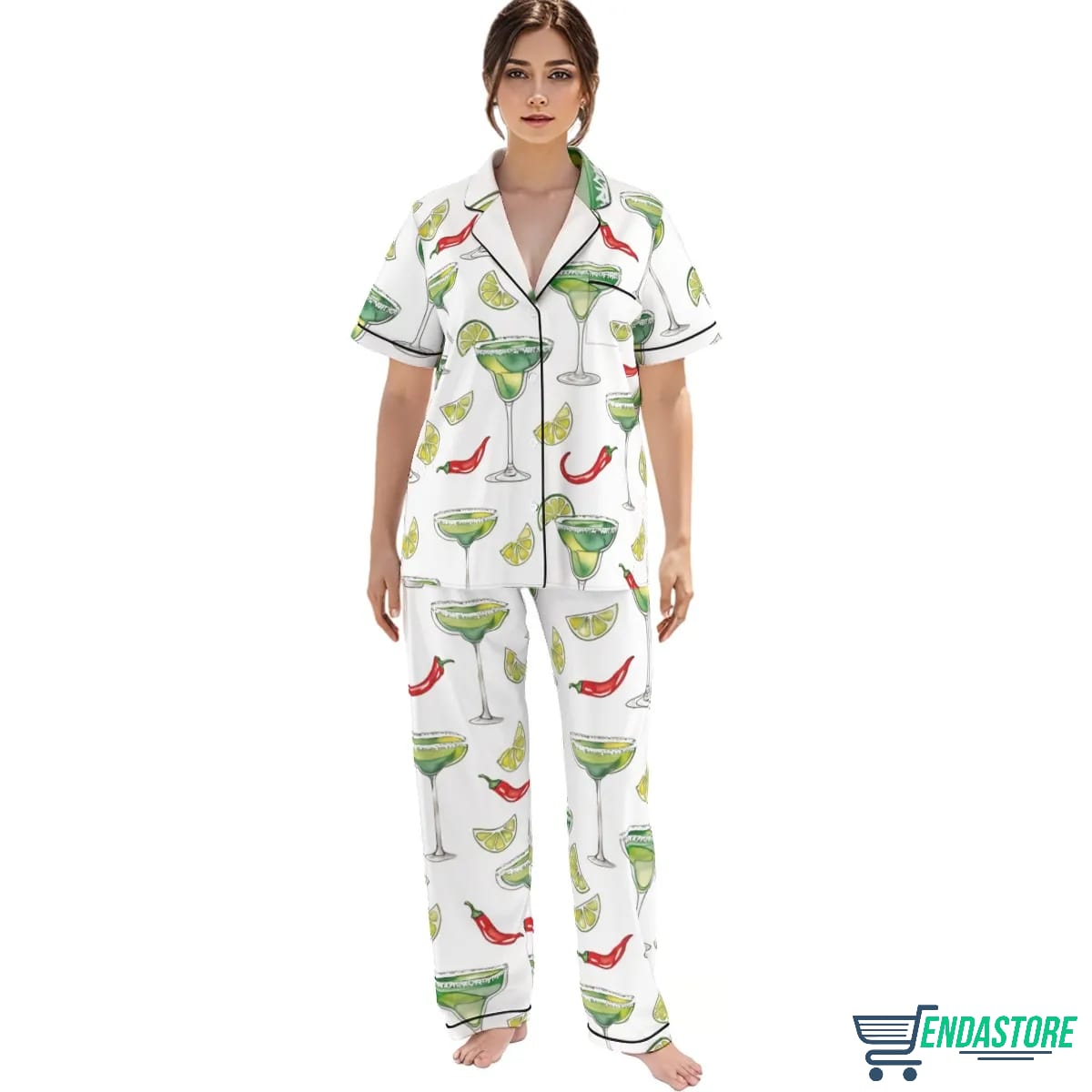 Spicy Margarita Satin Pajama Set 3D Sweater - Gift Idea product image 2