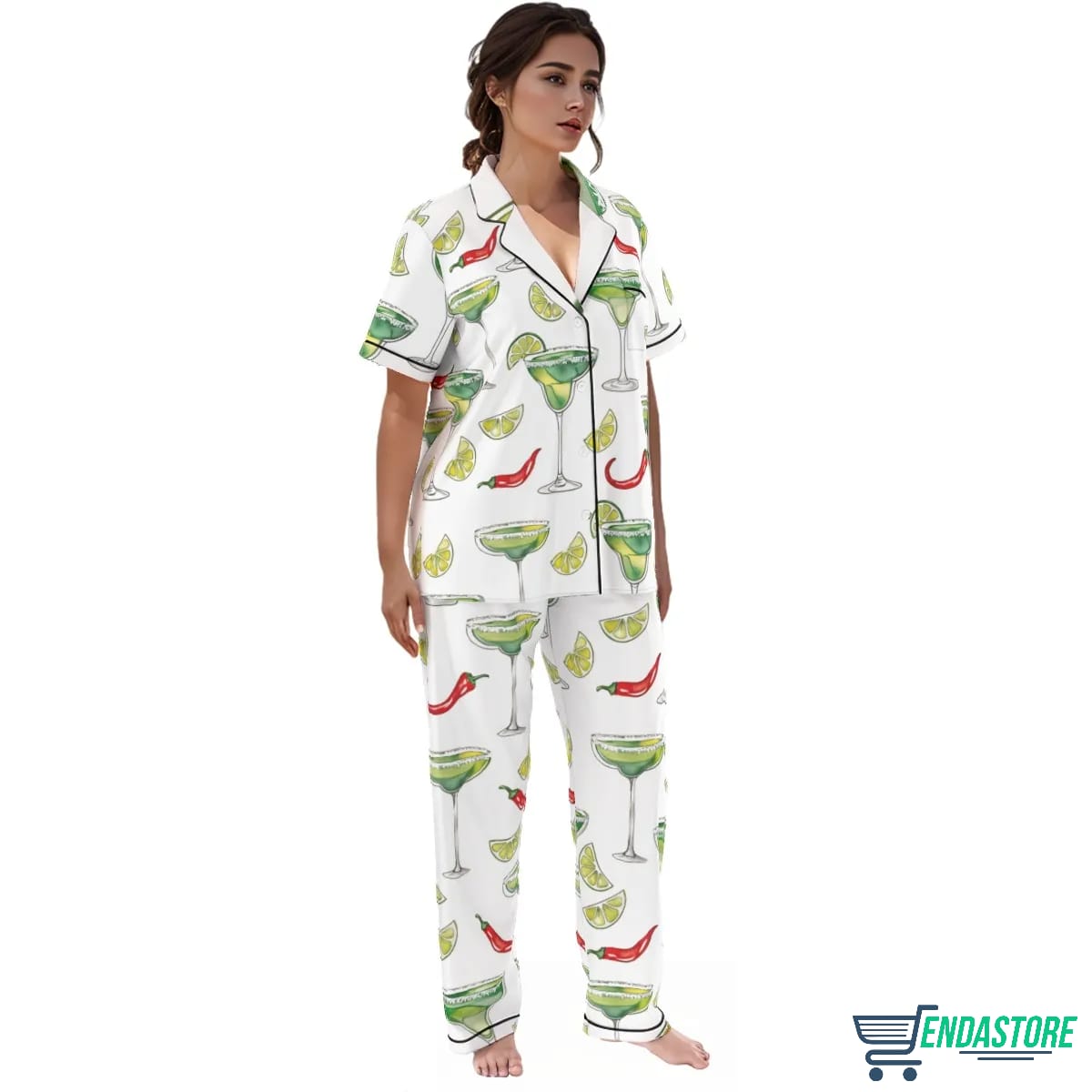 Spicy Margarita Satin Pajama Set 3D Sweater - Gift Idea product image 4