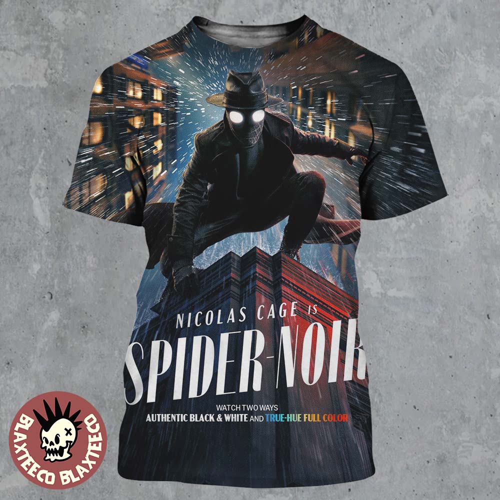 Spider-Noir Starring Nicolas Cage New Series Poster - Adult & Kids T-Shirts, Sweatshirts & Hoodies apparel design preview 1