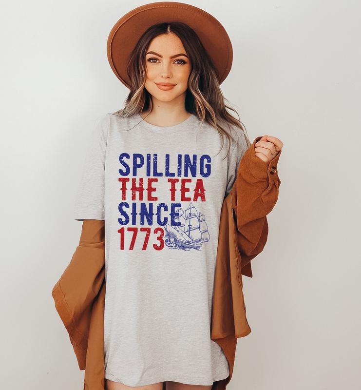 Spilling Tea Since 1773 SweaterHistory Teacher Funny - Adult & Kids T-Shirts, Sweatshirts & Hoodies apparel design preview 1