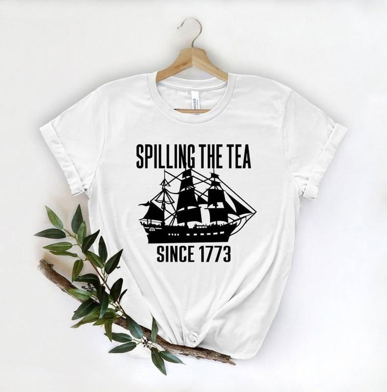 Spilling Tea Since 1773 Patriotic History Teacher - Adult & Kids T-Shirts, Sweatshirts & Hoodies apparel design preview 1