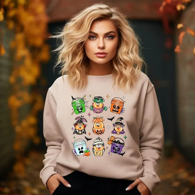 Spooky Nuggets Meal Bucket Halloween Chicken Lover - Adult & Kids T-Shirts, Sweatshirts & Hoodies apparel design preview 1
