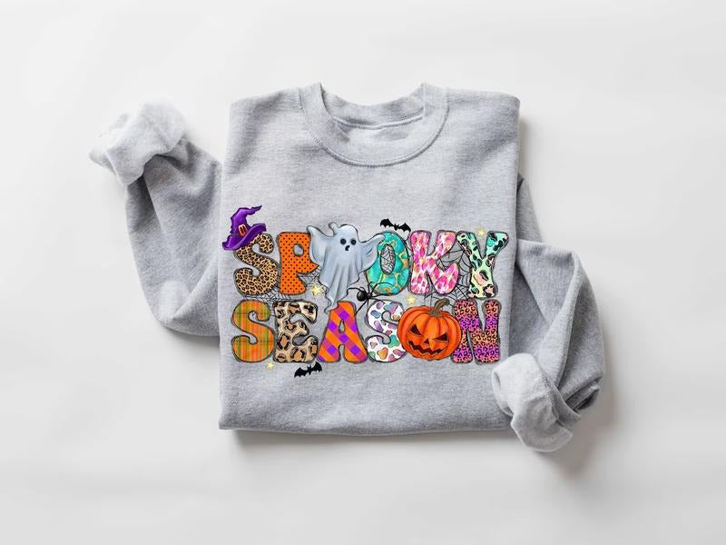 Spooky Season Ghost Halloween Favorite Cute - Adult & Kids T-Shirts, Sweatshirts & Hoodies apparel design preview 1
