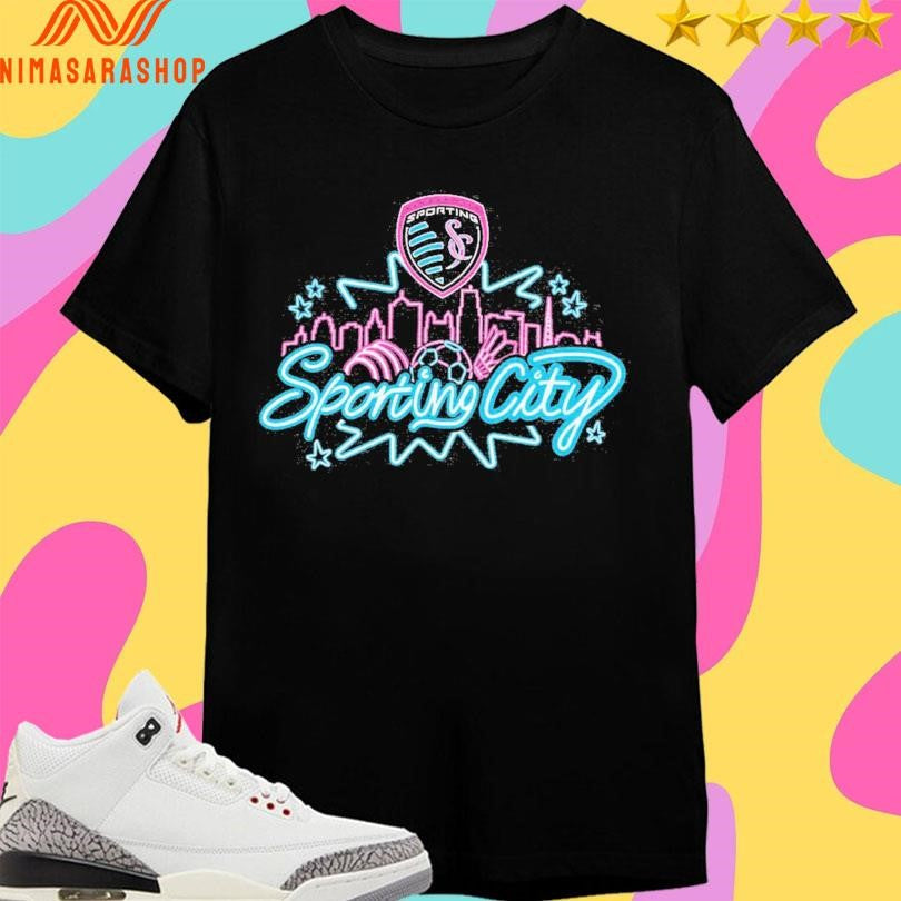 Sporting Kansas City Neon - Adult & Kids T-Shirts, Sweatshirts & Hoodies apparel design preview 1