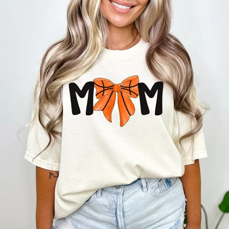 Sports Mom COMFORT COLORS Coquette Bow Game Day - Adult & Kids T-Shirts, Sweatshirts & Hoodies apparel design preview 1