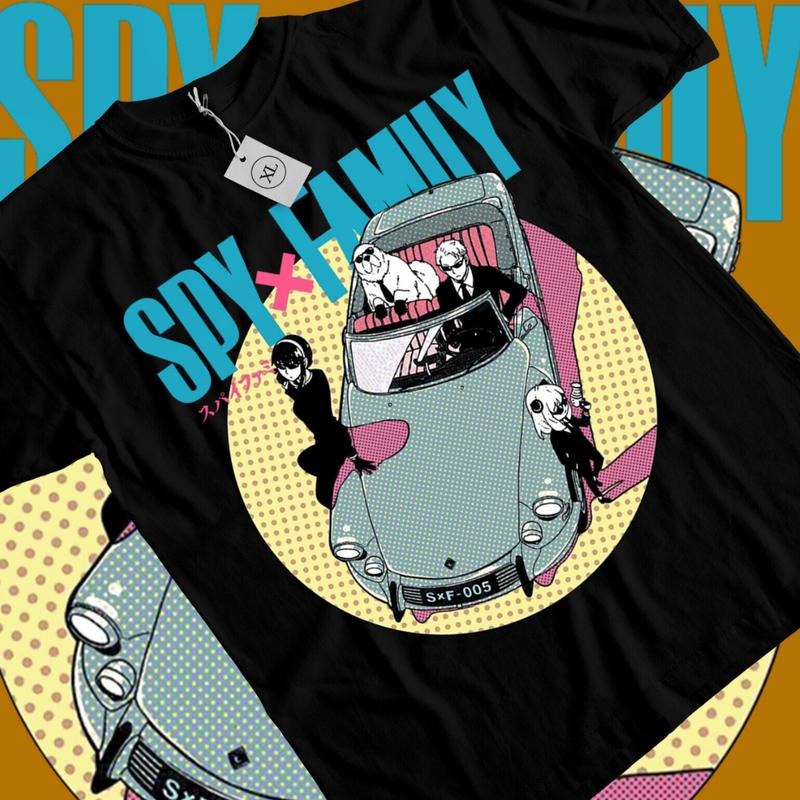 Spy X Family Anime Loid Yor Anya Bond Car Manga Lover - Adult & Kids T-Shirts, Sweatshirts & Hoodies apparel design preview 1
