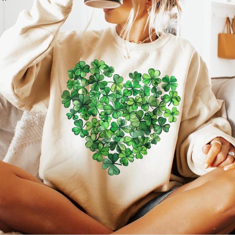 St. Patrick'S Day Shamrock Heart Saint Patrick Lucky - Adult & Kids T-Shirts, Sweatshirts & Hoodies apparel design preview 1