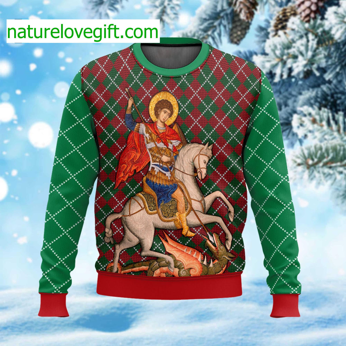 St George Ugly Christmas Sweater - Holiday Gift product image