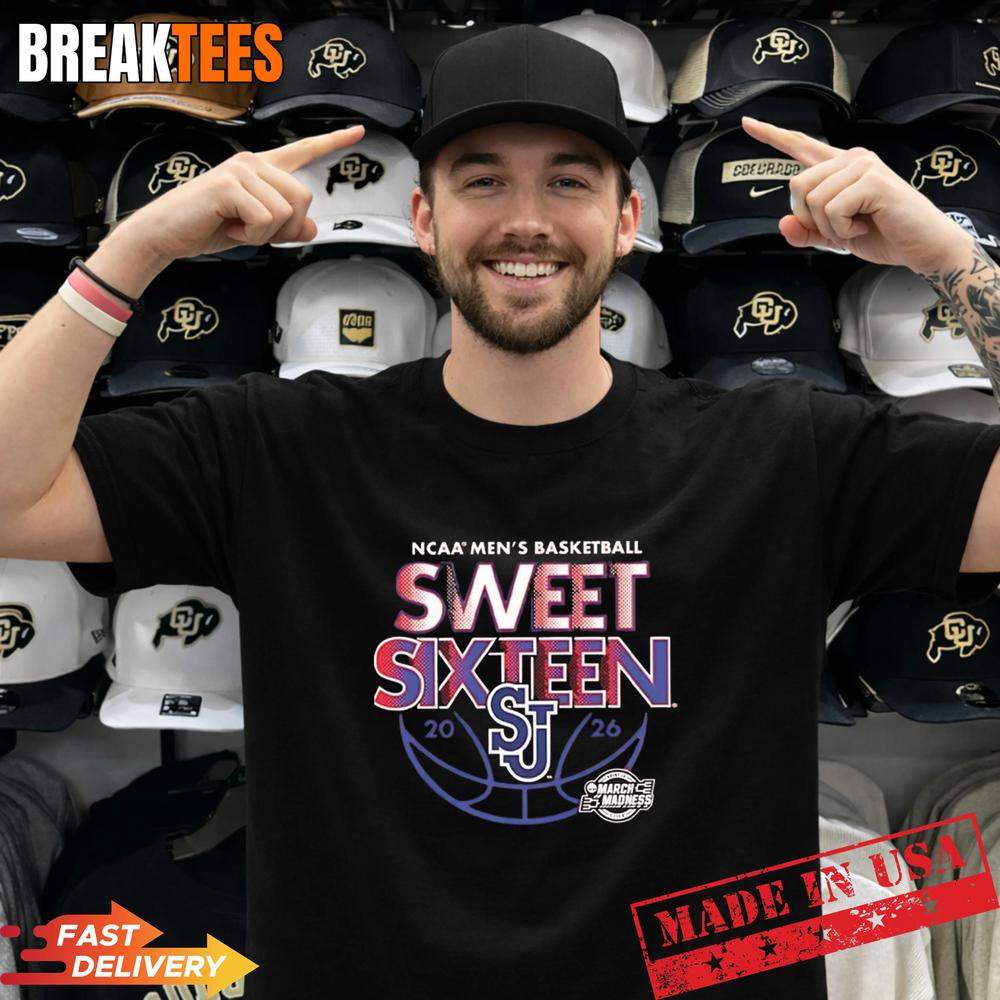 St John's Red Storm Sweet Sixteen 2026 NCAA Men's - Adult & Kids T-Shirts, Sweatshirts & Hoodies apparel design preview 1