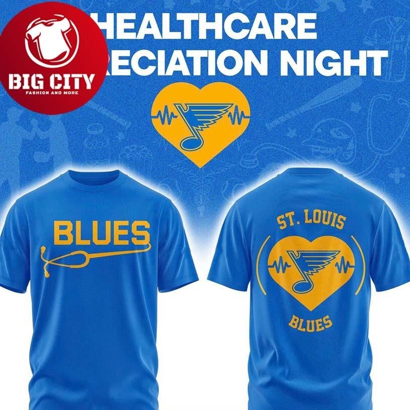 St. Louis Blues Healthcare Appreciation Night 2026 - Adult & Kids T-Shirts, Sweatshirts & Hoodies apparel design preview 1