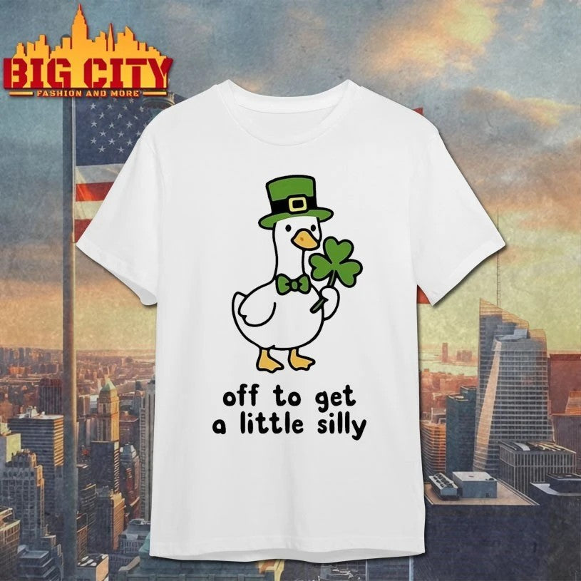 St. Patrick's Day Goose Off To Get A Little Silly - Adult & Kids T-Shirts, Sweatshirts & Hoodies apparel design preview 1