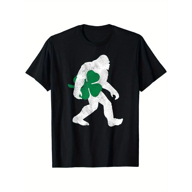 St Patricks Day Clover Leaf Irish Sasquatch Easter - Adult & Kids T-Shirts, Sweatshirts & Hoodies apparel design preview 1