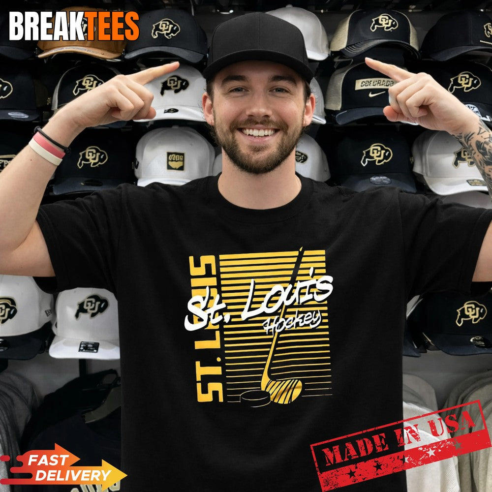 St. Louis hockey NHL Blues sticks retro - Adult & Kids T-Shirts, Sweatshirts & Hoodies apparel design preview 1