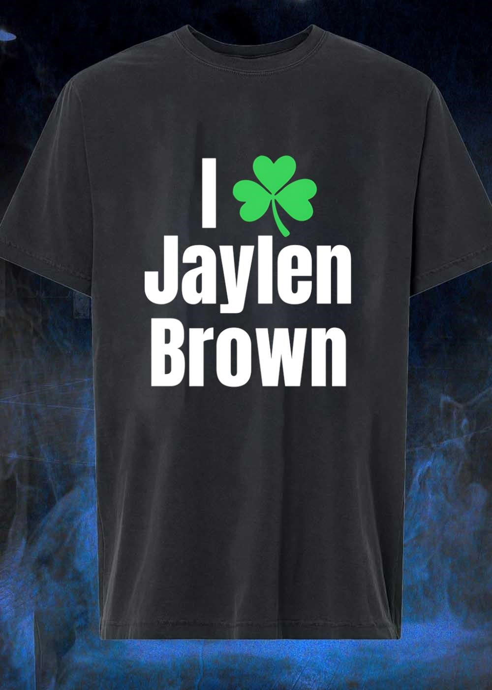 St. Patrick's Day Celtics Fan I Heart Jaylen Brown - Adult & Kids T-Shirts, Sweatshirts & Hoodies apparel design preview 1