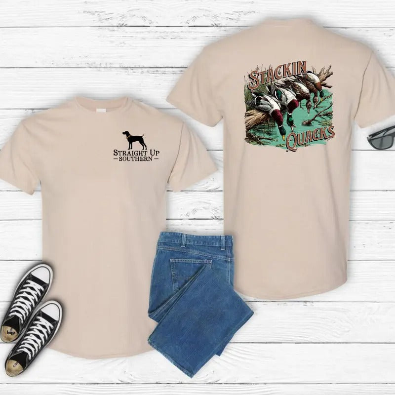 Stackin' Quacks Both Sides Gildan Cotton Fabric - Adult & Kids T-Shirts, Sweatshirts & Hoodies apparel design preview 1
