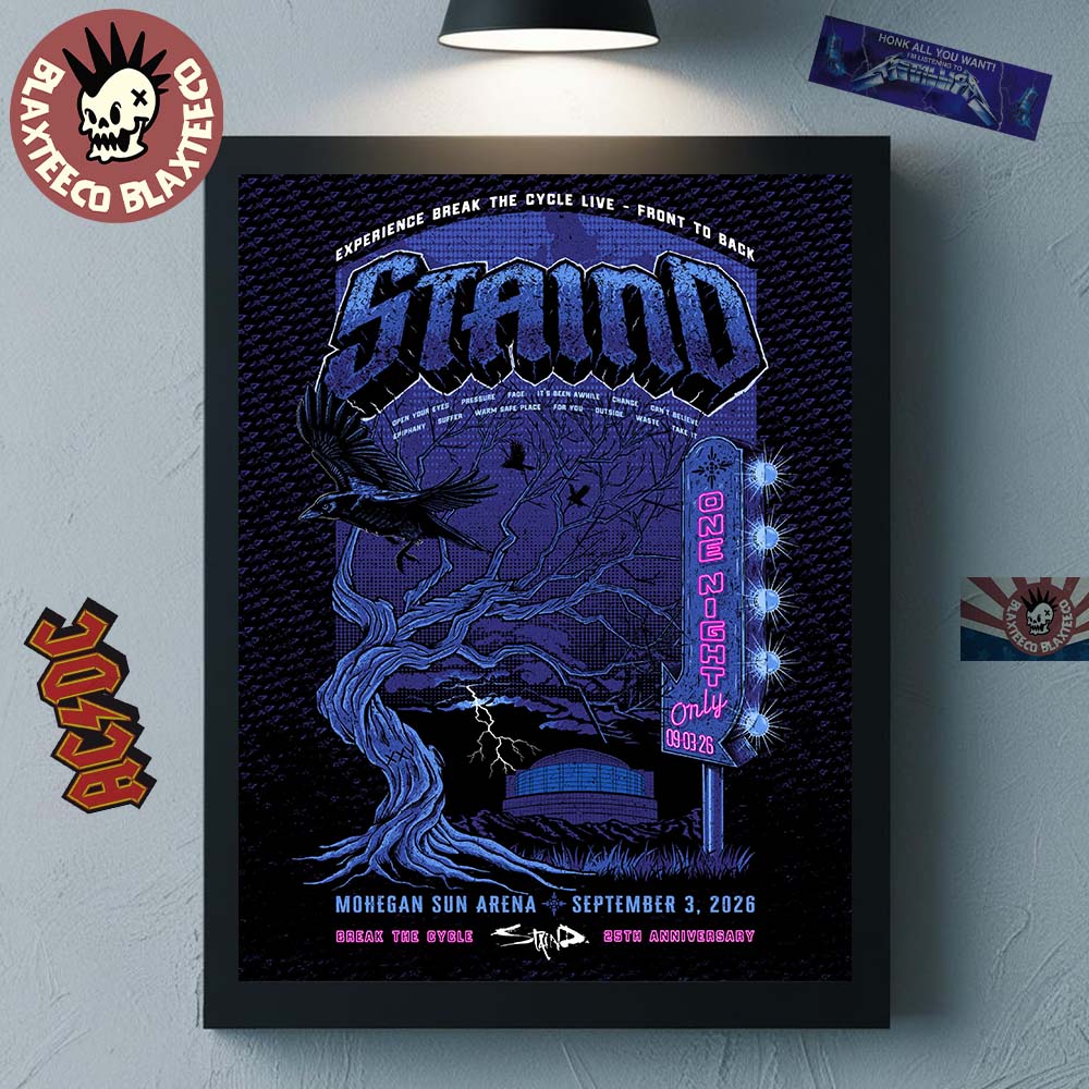 Staind Break The Cycle 25th Anniversary Montville - Adult & Kids T-Shirts, Sweatshirts & Hoodies apparel design preview 1