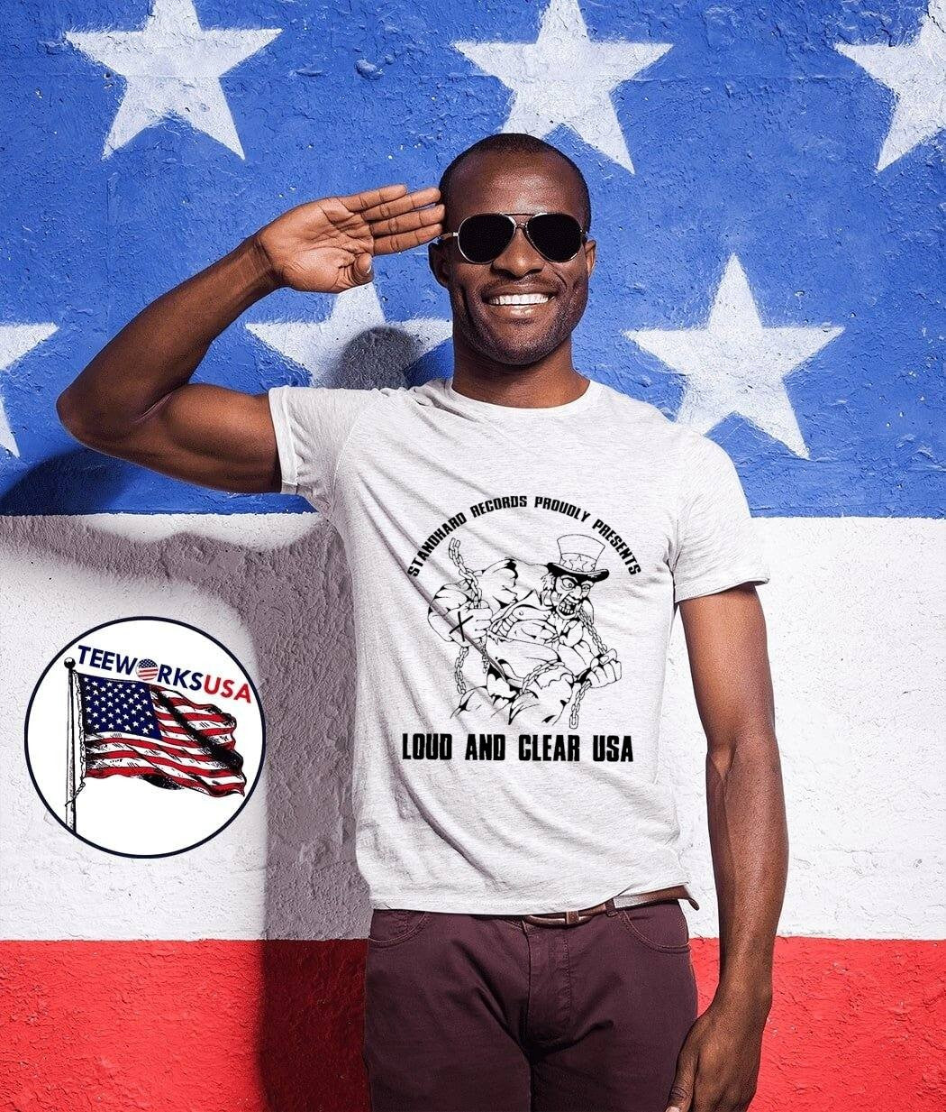 Standhard Records Proudly Presents Uncle Sam Breaking - Adult & Kids T-Shirts, Sweatshirts & Hoodies apparel design preview 1