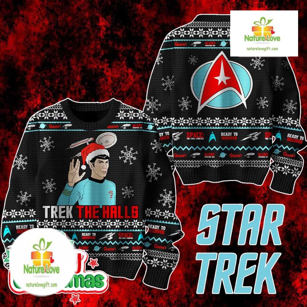 Star Trek Spock Holiday Sci-Fi Gift Ugly Christmas Sweater - Holiday Gift product image
