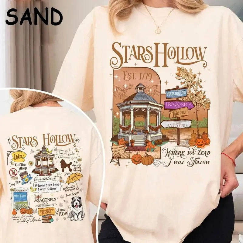 Stars H0llow Autumn Festival Gilm0re Trend 2025 - Adult & Kids T-Shirts, Sweatshirts & Hoodies apparel design preview 1
