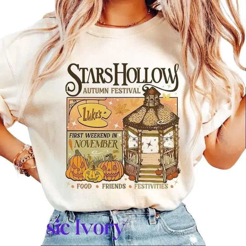 Stars Hollow Lukes Diner Gilmore Girl Era.S Retro - Adult & Kids T-Shirts, Sweatshirts & Hoodies apparel design preview 1