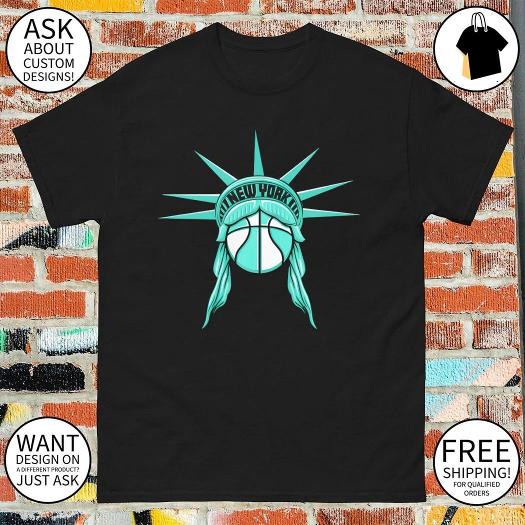 Statue of Liberty New York Basketball NBA 2026 parody - Adult & Kids T-Shirts, Sweatshirts & Hoodies apparel design preview 1