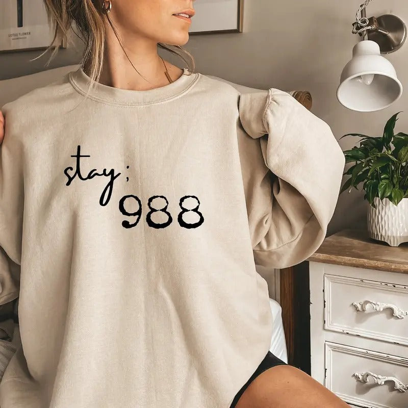 Stay 988 Suicide Prevention Awareness Tomorrow Needs - Adult & Kids T-Shirts, Sweatshirts & Hoodies apparel design preview 1