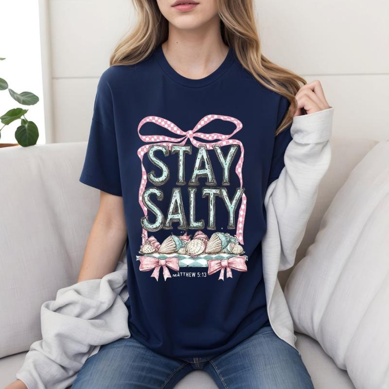 Stay Salty Christian Casual Crew Neck Short Sleeve - Adult & Kids T-Shirts, Sweatshirts & Hoodies apparel design preview 1