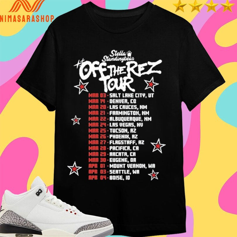 Stella Standing Bear Off The Rez Tour 2026 - Adult & Kids T-Shirts, Sweatshirts & Hoodies apparel design preview 1