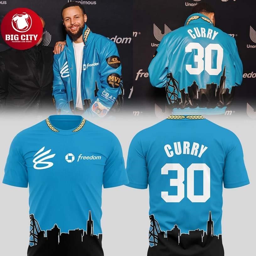 Stephen Curry 2026 The Goat 4 Time NBA Champions Blue - Adult & Kids T-Shirts, Sweatshirts & Hoodies apparel design preview 1