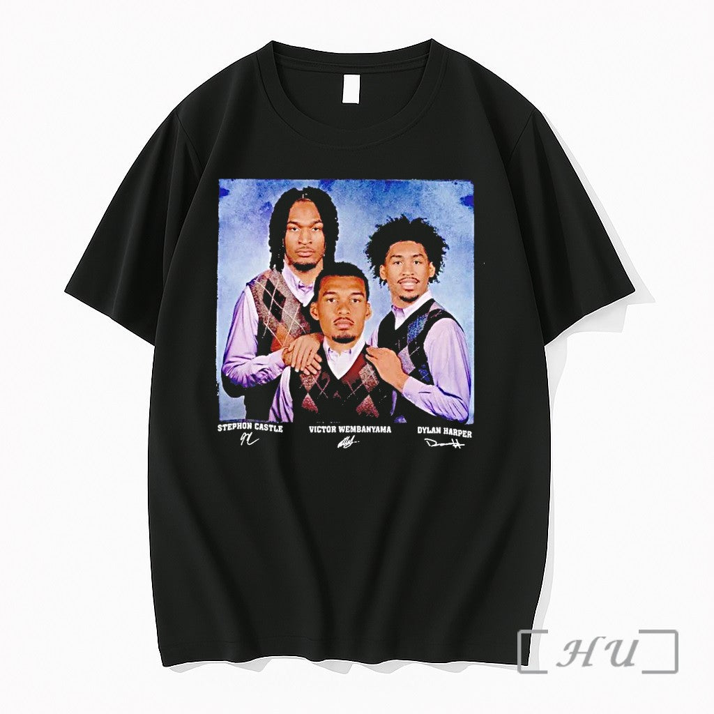 Stephon Castle Victor Wembanyama Dylan Harper Step - Adult & Kids T-Shirts, Sweatshirts & Hoodies apparel design preview 1