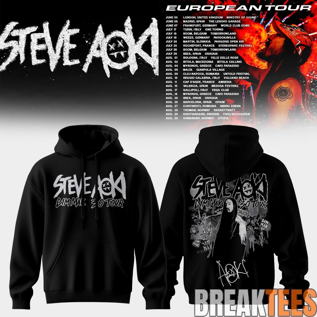 Steve Aoki 2026 Dim Mak 30 Tour - Adult & Kids T-Shirts, Sweatshirts & Hoodies apparel design preview 1
