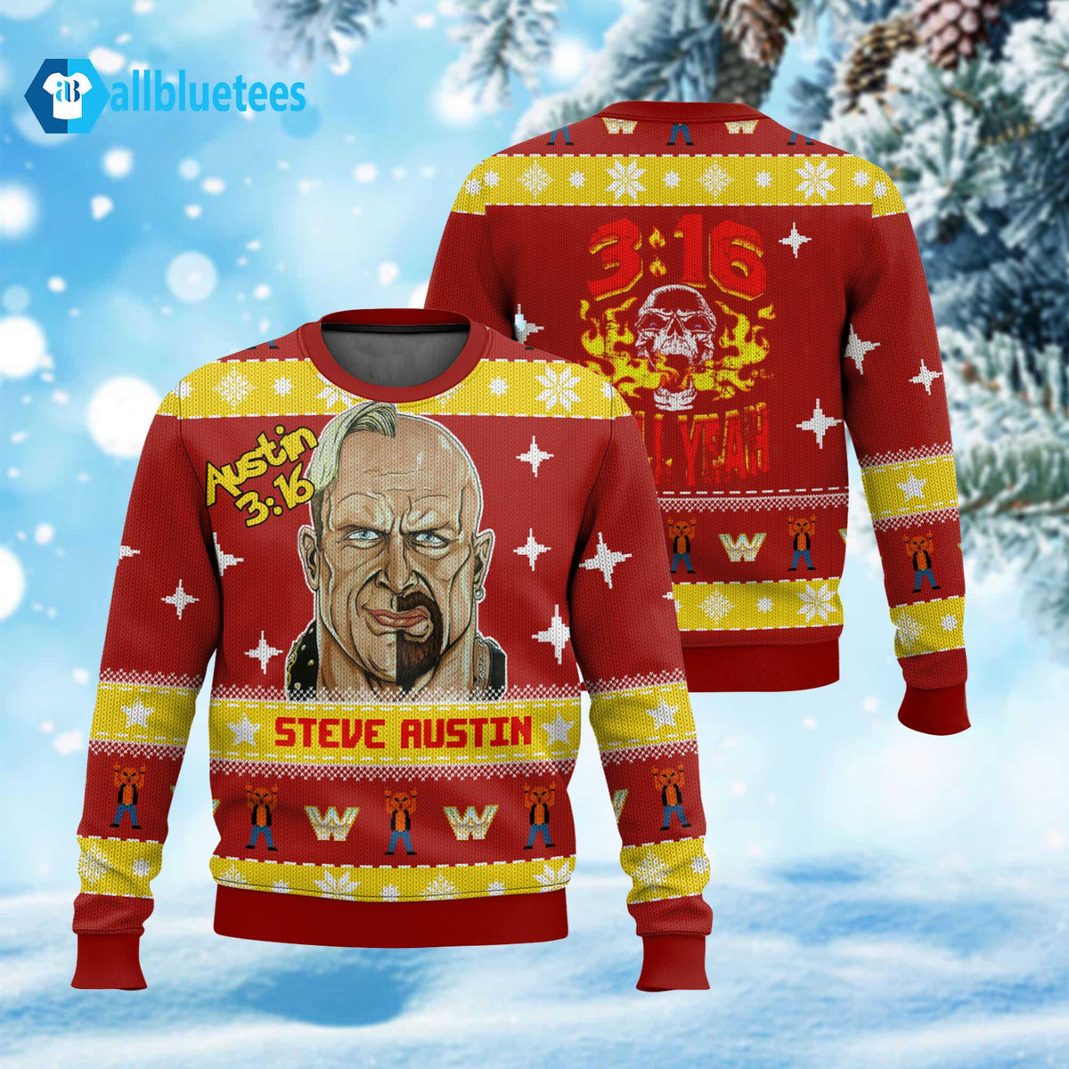 Steve Austin 3:16 Ugly Christmas Sweater - Holiday Gift product image