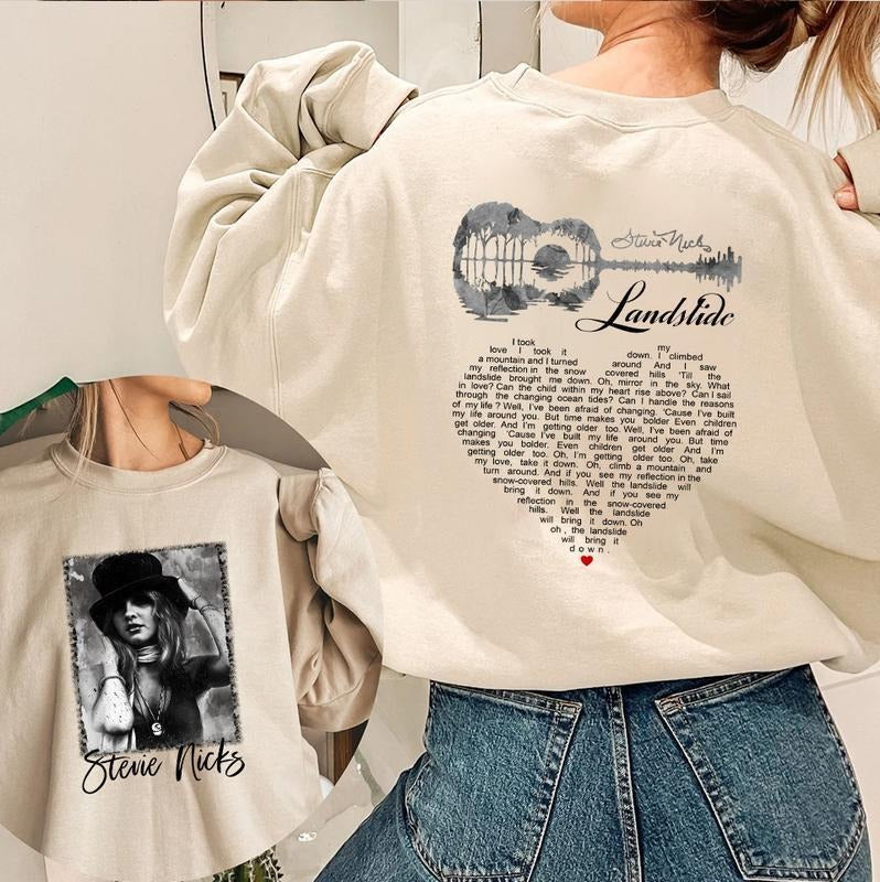 Stevie Landslide Double Sided Guitar Classic Rock Fan - Adult & Kids T-Shirts, Sweatshirts & Hoodies apparel design preview 1