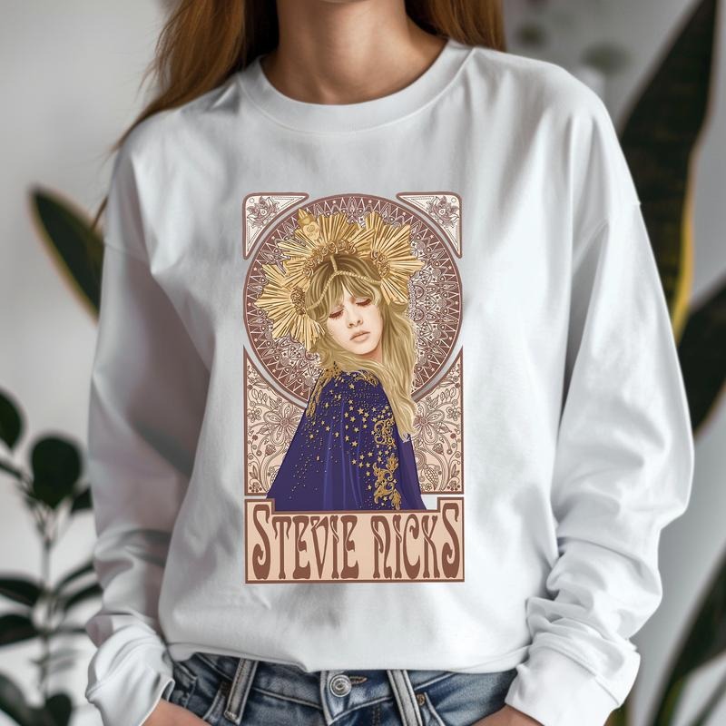 Stevie Nick Art Music Tour 2024 Nicks Fan Rock Band - Adult & Kids T-Shirts, Sweatshirts & Hoodies apparel design preview 1