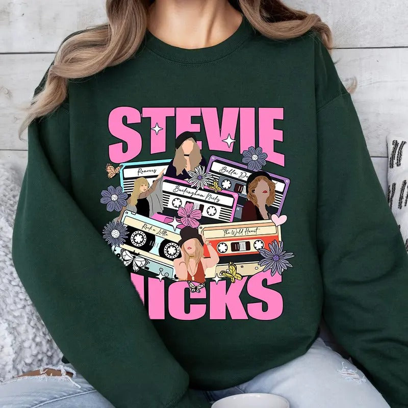 Stevie Nicks 2024 Tour Rock Music Favorite Song Lover - Adult & Kids T-Shirts, Sweatshirts & Hoodies apparel design preview 1