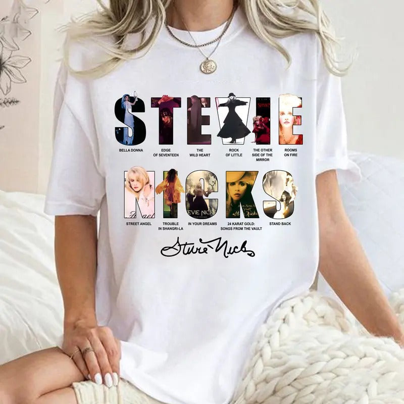 Stevie Nicks Albums - Adult & Kids T-Shirts, Sweatshirts & Hoodies apparel design preview 1