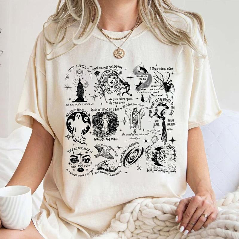 Stevie Nicks Halloween Lyrics Tour - Adult & Kids T-Shirts, Sweatshirts & Hoodies apparel design preview 1