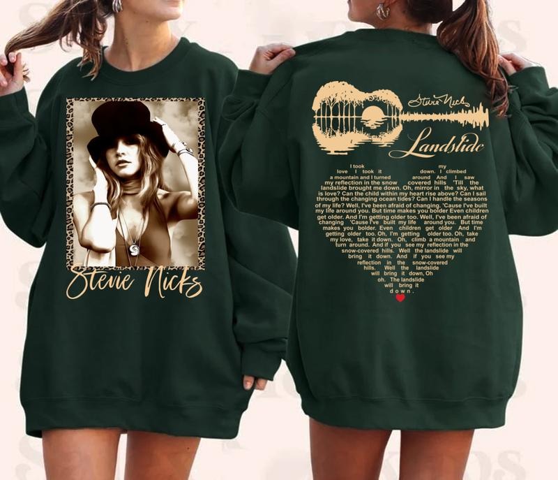 Stevie Nicks Landslide 2 Sides - Adult & Kids T-Shirts, Sweatshirts & Hoodies apparel design preview 1