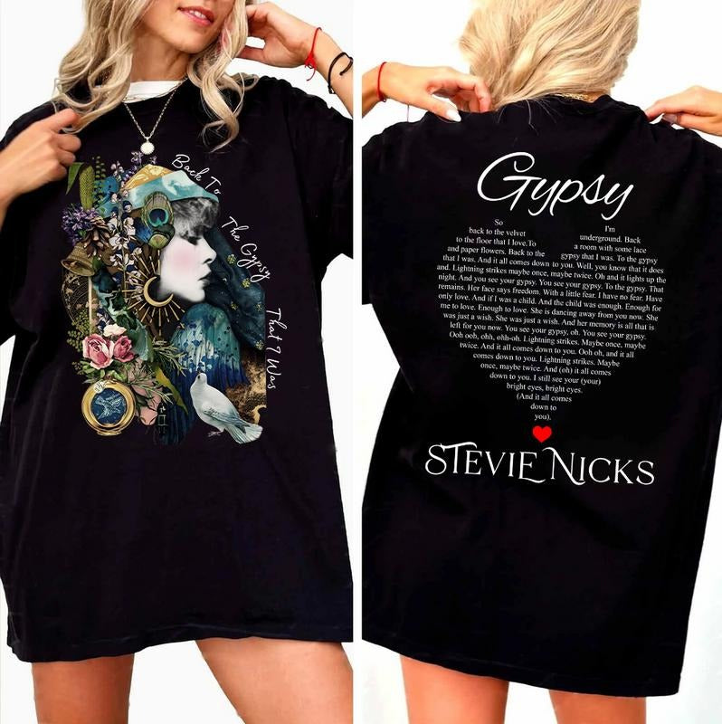 Stevie Nicks 2024 Live Concert Vintage Fan - Adult & Kids T-Shirts, Sweatshirts & Hoodies apparel design preview 1