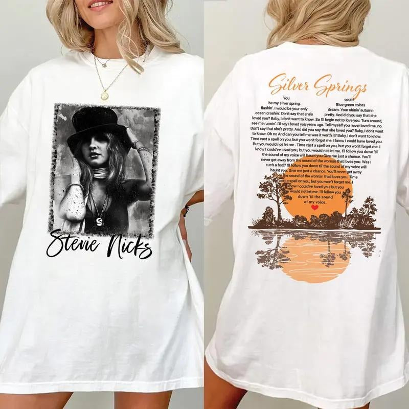 Stevie Nicks Silver Springs Song Heart Lyrics Vintage - Adult & Kids T-Shirts, Sweatshirts & Hoodies apparel design preview 1